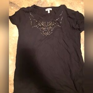 Juicy Couture Black T-Shirt Dress Top - Size Medium